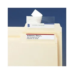 Smead Seal & View® Label Protectors, 3-1/2" x 1-11/16", Clear, 100/Pack (67600)