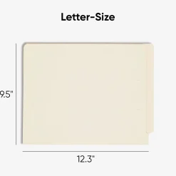 Smead Shelf-Master Recycled End Tab File Folder, Straight Cut, Letter Size, Manila, 100/Box (24111)