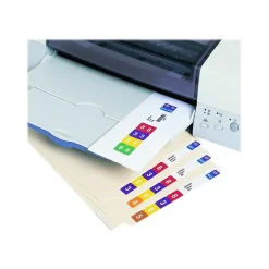 Smead Smartstrip ColorBar WaterGuard Inkjet File Folder Labels, 1 1/2" x 7 1/2", White, 250/Pack (66006)
