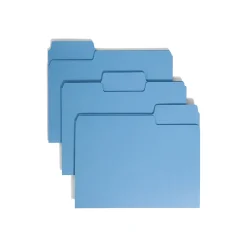 Smead SuperTab File Folder, Oversized 1/3-Cut Tab, Letter Size, Blue, 100/Box (11986)