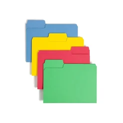 Smead SuperTab Heavy Duty File Folders, 1/3 Cut, Letter Size, Multicolor, 50/Bx (10410)