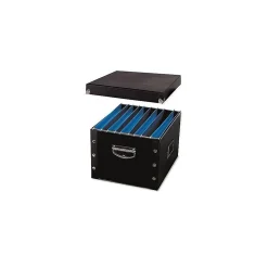 Snap-N-Store 70% Recycled PVC File Box Lift Off Lid, Letter/Legal Size, Black (SNS01536)