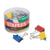 Staples 1.25" Binder Clips, Medium, Assorted, 24/Pack (15344)