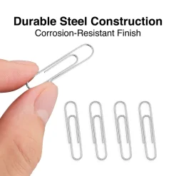 Staples #1 Paper Clips, Silver, 1,000 Clips/Pack (A7026599A/50452)