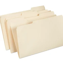 Staples 30% Recycled File Folders, 1/3-Cut Tab, Legal, Manila, 100/Box (ST56680-CC)