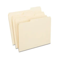Staples 100% Recycled File Folders, 1/3-Cut Tab, Letter Size, 100/Box (ST246850/246850)
