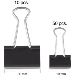 Staples Assorted Binder Clips, 1