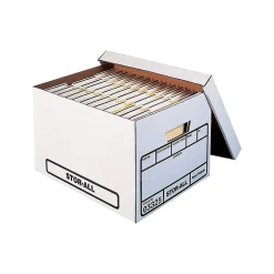 Staples Basic Duty Corrugated File Boxes, Letter/Legal Size, White, 15/Pack (33250)