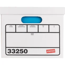 Staples Basic Duty Corrugated File Boxes, Letter/Legal Size, White, 15/Pack (33250)