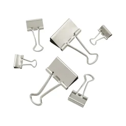 Staples Binder Clips, Assorted, Satin Silver, 30/Pack (21599)