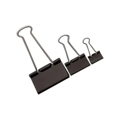 Staples Binder Clips, Mini, Black, 12/Pack (15348)