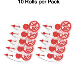 Staples Correction Tape, White, 10/Pack (ST59822/51666)