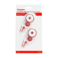 Staples Correction Tape, White, 2/Pack (ST59818)