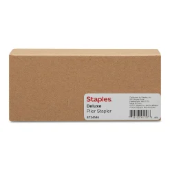 Staples Deluxe Plier Stapler, 20 Sheet Capacity, Black/Gray (24546/17584)