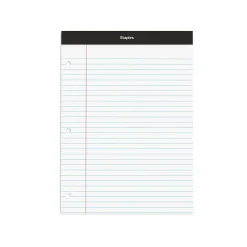 Staples Double-Sheet Notepad, 8.5" x 11.75", Letter Size, White, 100 Sheets/Pad (20-244)
