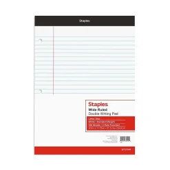 Staples Double-Sheet Notepad, 8.5