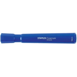 Staples DuraMark Permanent Markers, Medium Point, Blue, 12/Pack (18890)