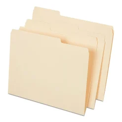 Staples File Folder, 1/3-Cut Tab, Letter Size, Manila, 250/Box (45443-US)