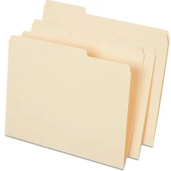 Staples File Folder, 1/3-Cut Tab, Letter Size, Manila, 50/Pack (ST541077-CC)