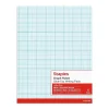 Staples Graph Pad, 8.5" x 11" (US letter), Graph Ruled, White, 50 Sheets/Pad, 6 Pads/Pack (35705)