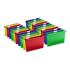 Staples® Hanging File Folder, 5-Tab, Letter Size, Assorted, 20/Box (ST13324/TR13324)