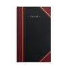 Staples Hard Journal, 7.25"W x 11.75"H, Black/Burgundy (217687)