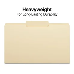 Staples Heavy Duty File Folder, 1/3-Cut Tab, Legal Size, Manila, 50/Box (ST18362-CC)