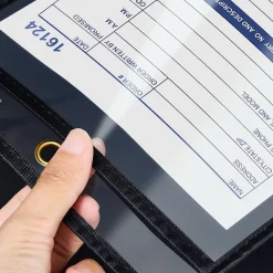 Staples Heavy Weight Stitched Job Ticket Holder, 6" x 9", Clear, 25/Pack (28510)