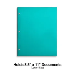Staples 3-Hole Punched 4-Pocket Paper Folder, Teal (ST56215-CC)