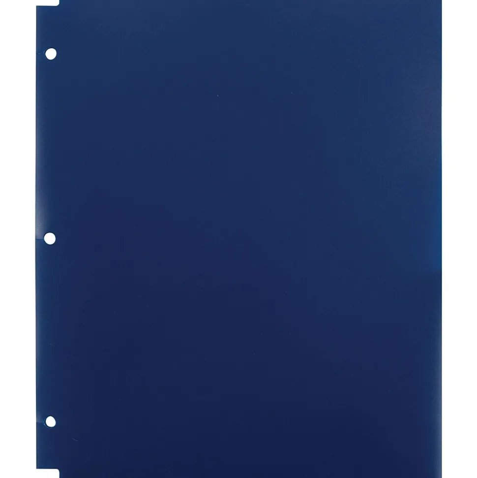 Staples 3-Hole Punched 2-Pocket Portfolio Folder, Navy (26187)