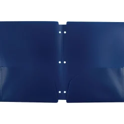 Staples 3-Hole Punched 2-Pocket Portfolio Folder, Navy (26187)