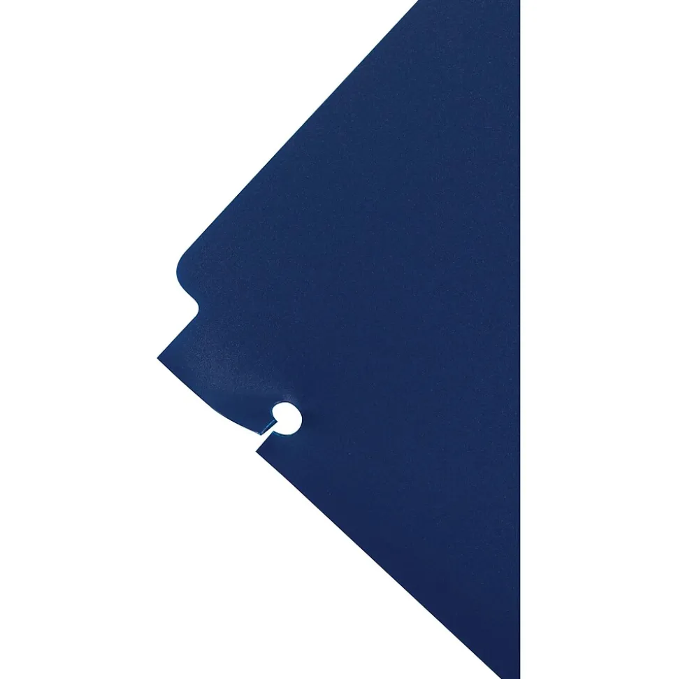 Staples 3-Hole Punched 2-Pocket Portfolio Folder, Navy (26187)