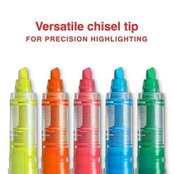 Staples® Hype! Stick Highlighters, Chisel Tip, Assorted, 5/Pack (34657-CC)