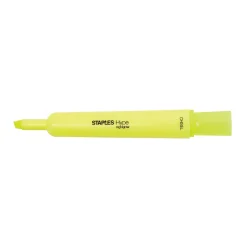 Staples Hype Tank Highlighters, Chisel Tip, Yellow, Dozen (29203-CC)
