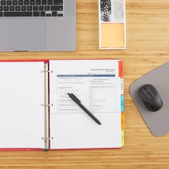 Staples Insertable Paper Dividers, 5-Tab, Assorted Colors (13496/11270)