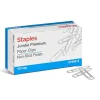 Staples Jumbo Paper Clips, Silver, 100/Box (A7026601A)