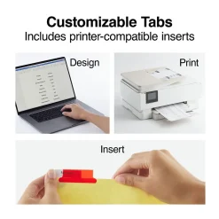 Staples Large Tab Insertable Dividers, 5-Tab, Assorted Colors (13485/11109)