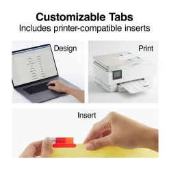 Staples Large Tab Insertable Paper Divider, 8 Tabs, Buff with Assorted-Color Tabs, 1 Set (13487/11111)