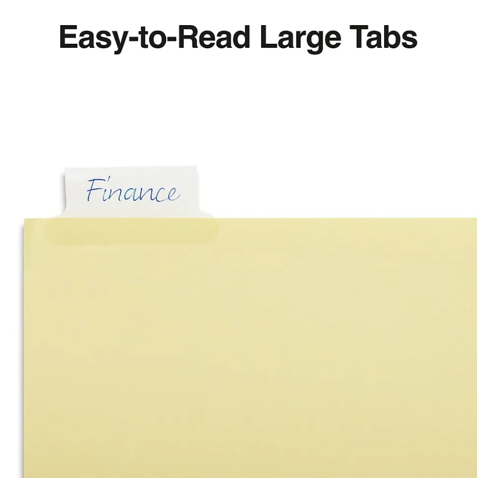 Staples Large Tab Insertable Paper Divider, 8 Tabs, Buff with Clear Tabs, 1 Set (18934/11112)