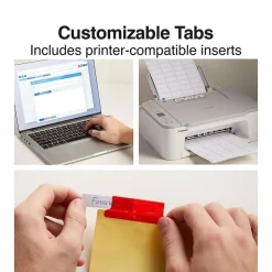 Staples Large Tab Insertable Dividers, 5-Tab, Assorted Colors, 4/Pack (13515/14481)