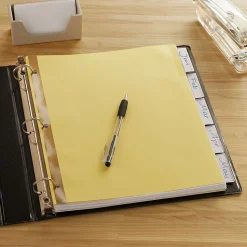 Staples Large Tab Insertable Dividers, 5-Tab, Clear, 4/Pack (13514/14480)