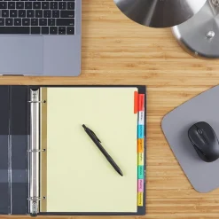 Staples Large Tab Insertable Paper Divider, 8 Tabs, Buff with Assorted-Color Tabs, 4 Sets (13517/14483)