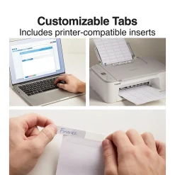 Staples Large Tab Insertable Dividers, 5-Tab, Clear (13491/11122)