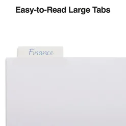 Staples Large Tab Insertable Dividers, 5-Tab, Clear (13491/11122)
