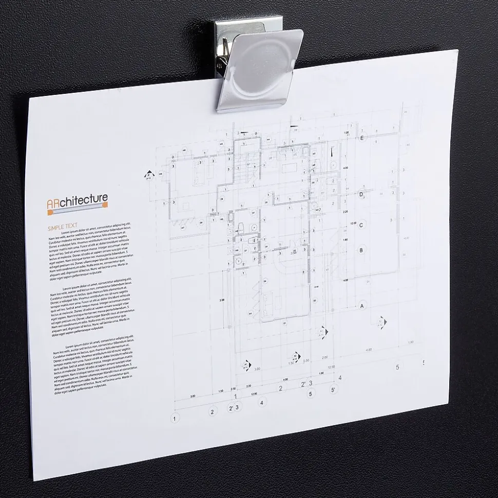Staples Magnetic Clips, 1.75"W, Silver, 3/Pack (10596)