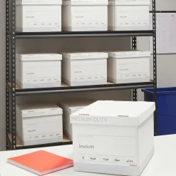 Staples Medium Duty File Box, Lift Off Lid, Letter/Legal, White (50141)