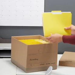 Staples Medium Duty File Box, Lift Off Lid, Letter/Legal, Brown/Gray, 12/Carton (TR59213)