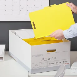 Staples Medium Duty File Box, Lift Off Lid, Legal, White/Gray, 12/Carton (TR59217)