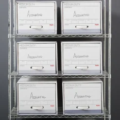 Staples Medium Duty File Drawers, Letter, White/Gray, 6/Carton (TR59225)