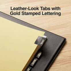 Staples Monthly Pre-Printed Monthly Paper Divider, Jan-Dec, Buff with Black Tabs, 1 Set (13551/11484)